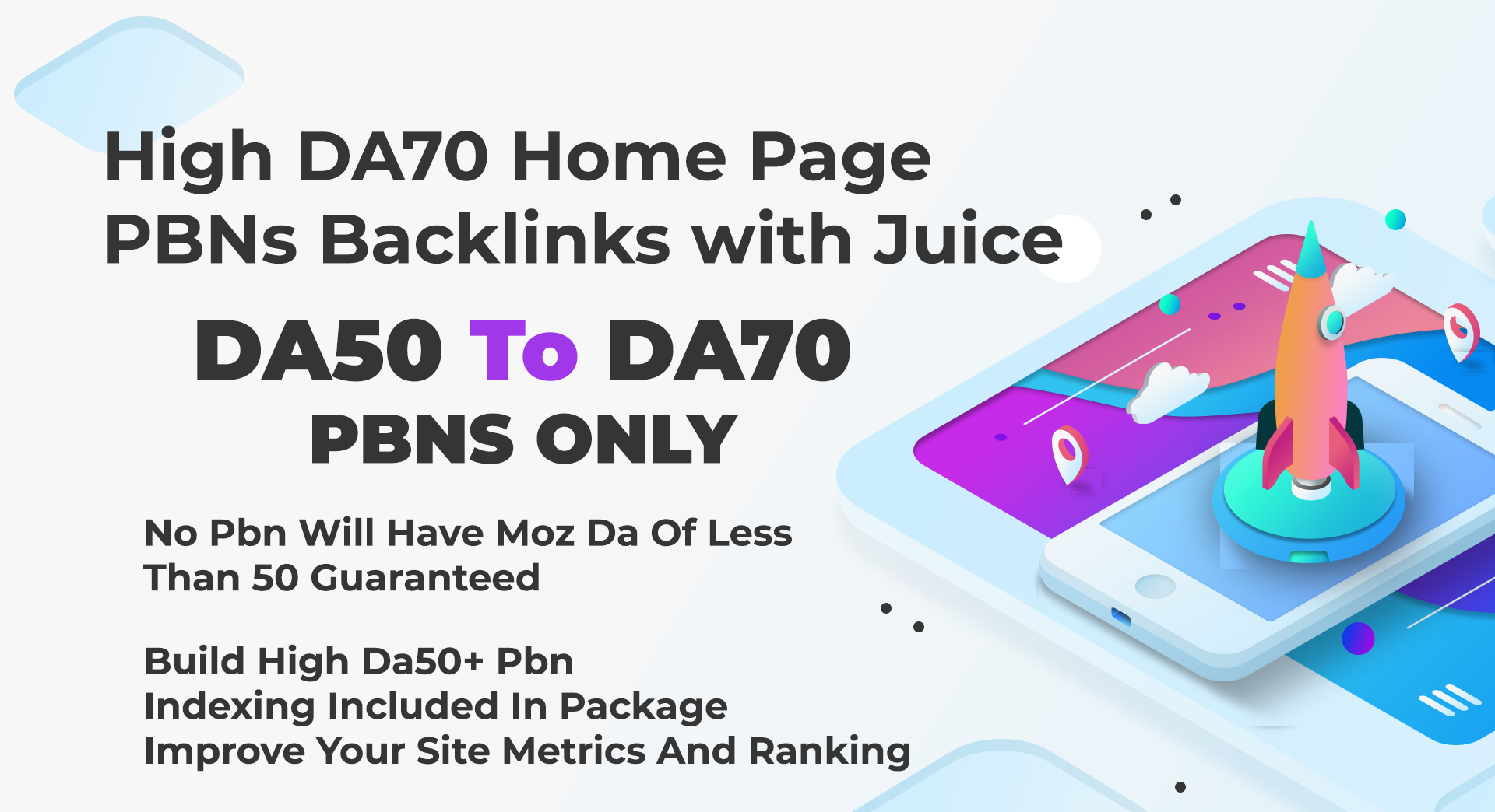 Create 7 DA50+ To DA80 Home Page Aged PBNs Backlinks – Improve Site Metrics With Ranking for $15