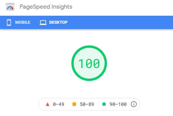 I will get scores of 90 or higher on google page speed desktop
