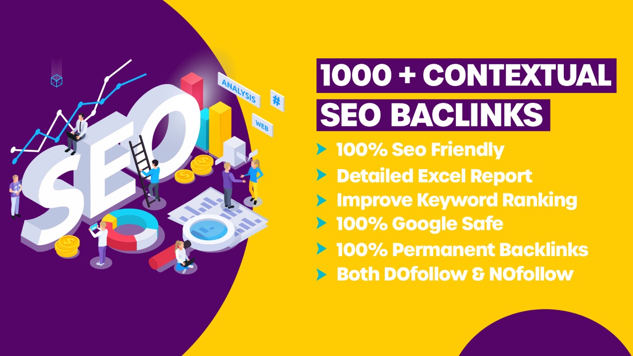 I will create 1000 High Quality SEO Contextual Backlinks for $29
