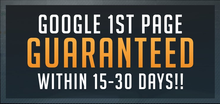 Google 1st Page GUARANTEED Within 15-30 days for $110